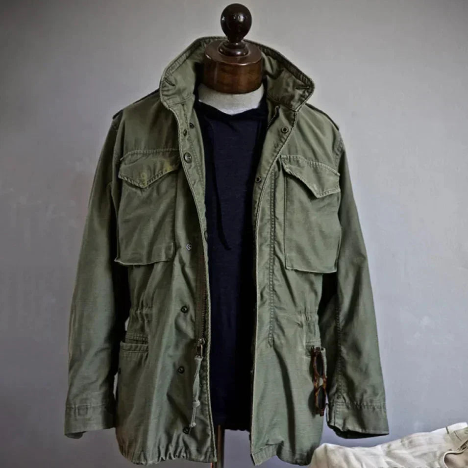 Jaqueta de campo masculina Luca verde, estilo clássico atemporal para outono/inverno, agasalho confortável.