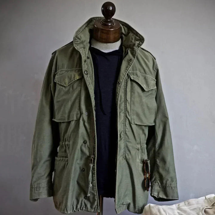 Jaqueta de campo masculina Luca verde, estilo clássico atemporal para outono/inverno, agasalho confortável.