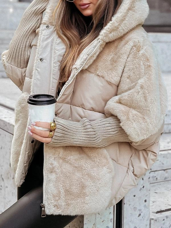 Moda inverno: jaqueta feminina casual com estilo elegante, agasalho perfeito para o frio.
