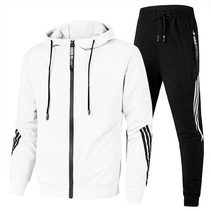 Agasalho masculino de inverno, conjunto casual de duas peças. Perfeito para treino e conforto diário.