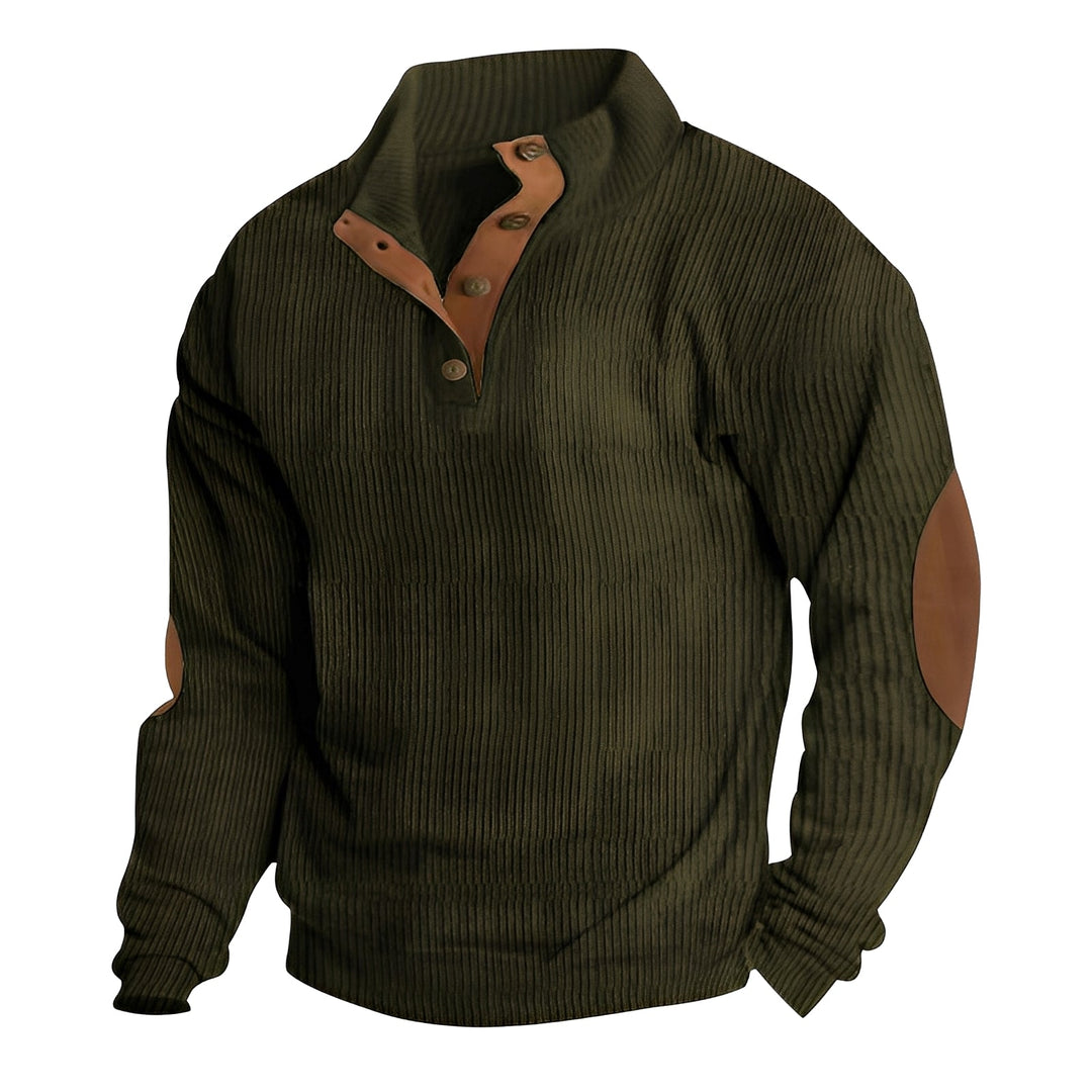 Suéter masculino vintage de malha com design clássico, confortável para outono/inverno. Tendência casual.