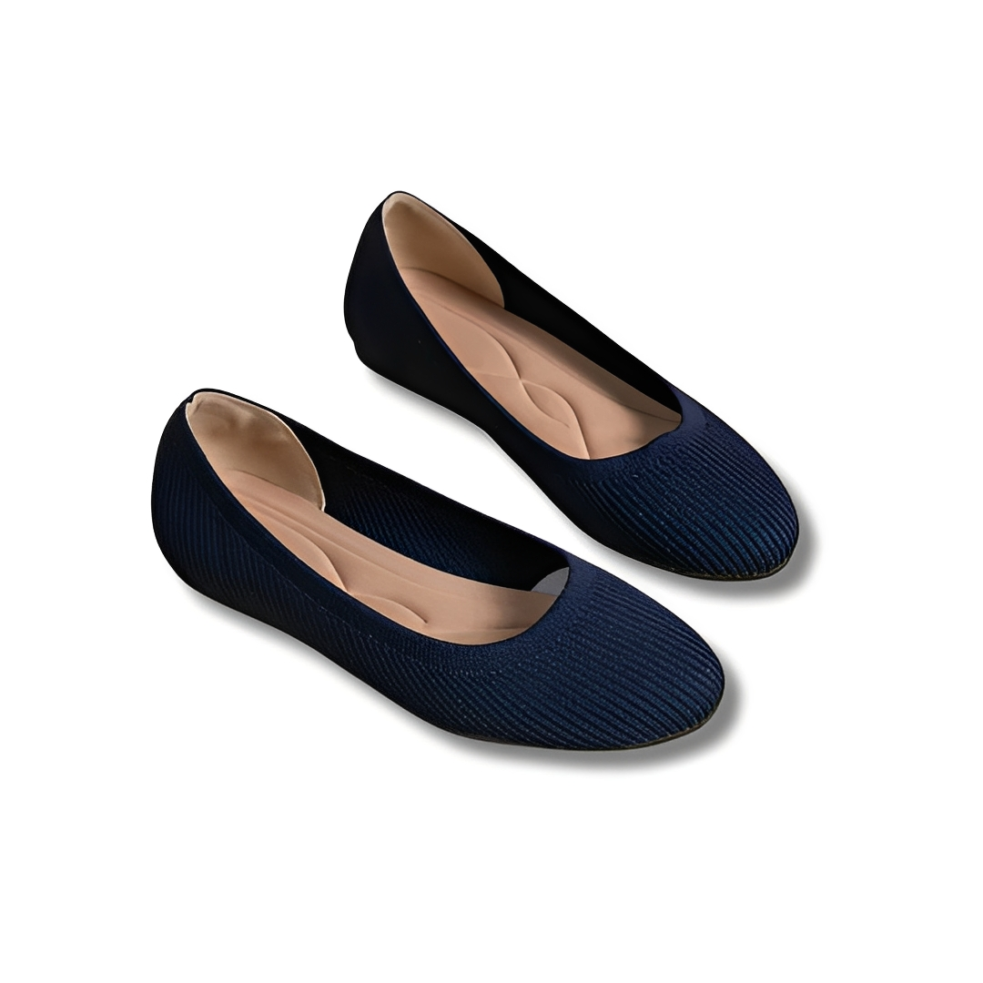 Sapatos femininos ultra confortáveis de bico redondo. O calçado ideal para longas jornadas diárias.