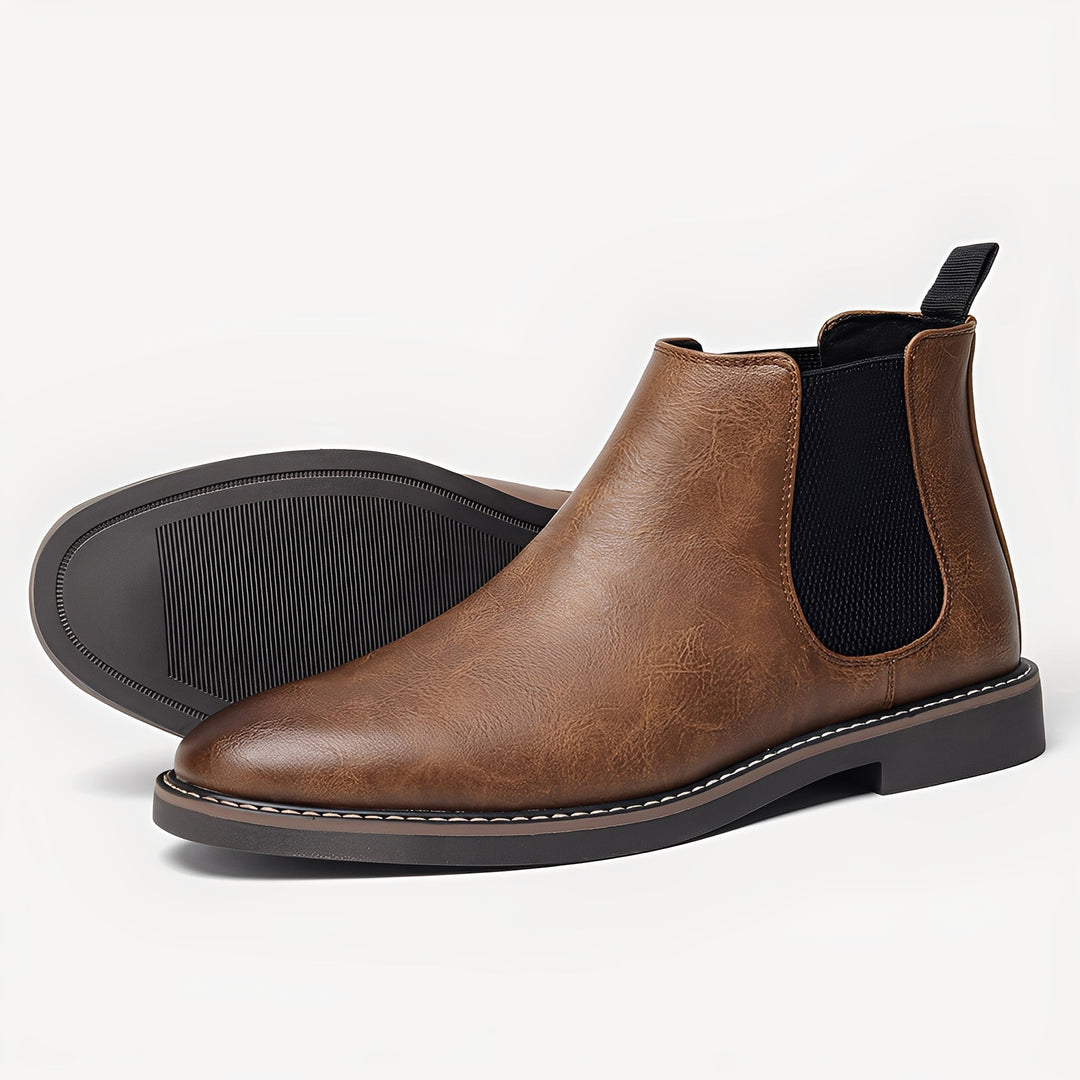 Botas masculinas de inverno, quentes e confortáveis, com design clássico para uso diário.
