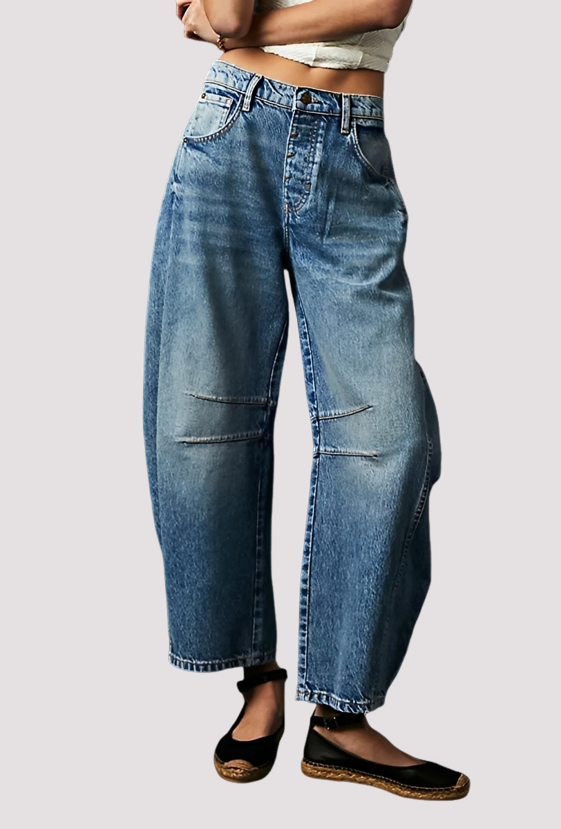 Calças femininas Kendra de perna larga. Estilo casual chique, essenciais para a moda verão com conforto.