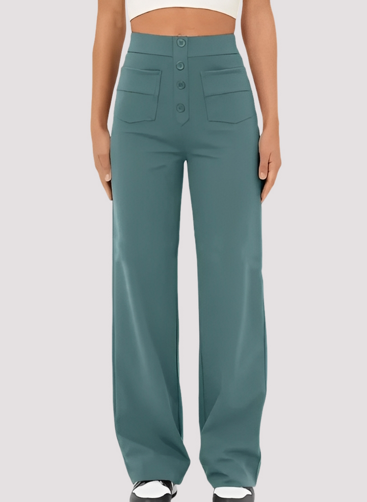 Moda feminina: Calças de cintura alta elegantes, peça-chave para um guarda-roupa moderno e versátil.