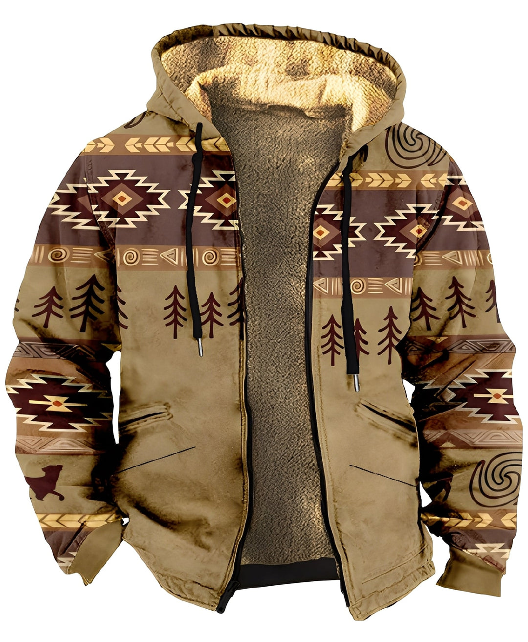 Jaqueta masculina Mervin colorida com capuz, estilo casual chic para outono inverno.