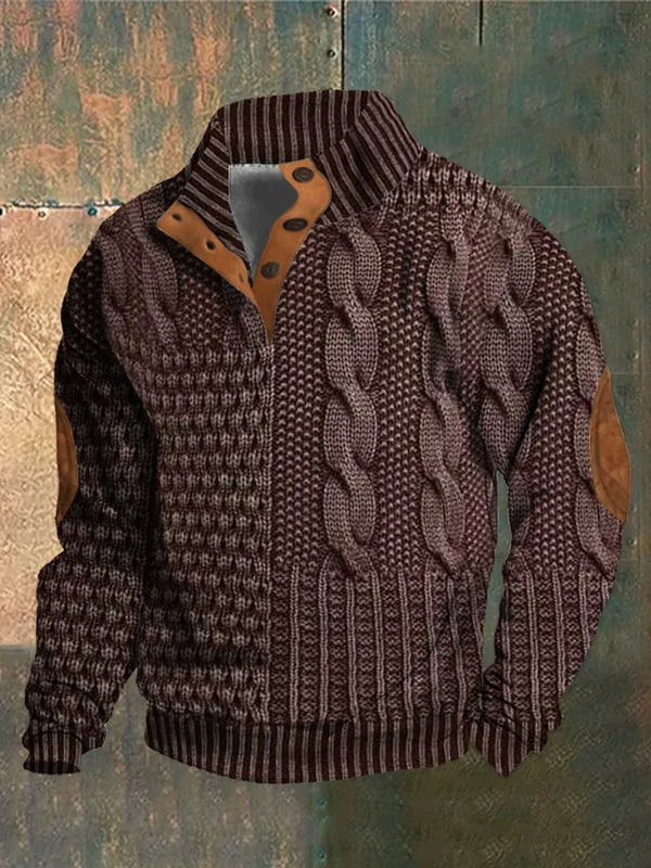Suéter masculino gola redonda de conforto premium, ideal para inverno casual e elegante.