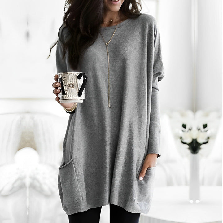 Camisa feminina de manga longa, look casual chic para outono/inverno.