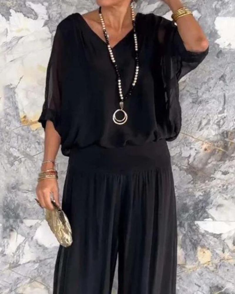 Moda verão: Conjunto feminino fluido, versátil e elegante. Estilo casual chic perfeito para o conforto do dia a dia.