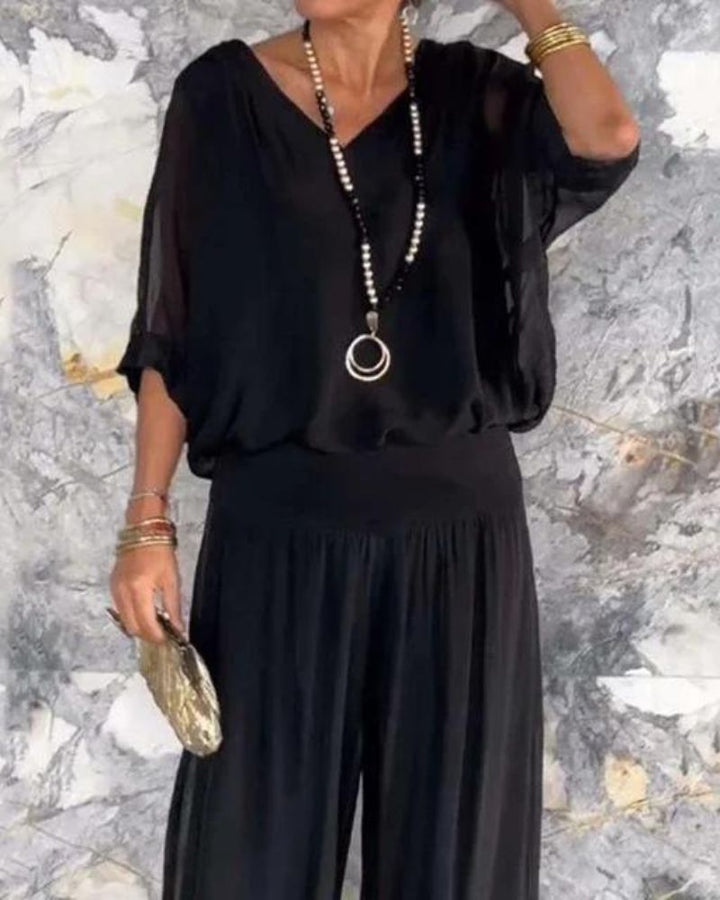 Moda verão: Conjunto feminino fluido, versátil e elegante. Estilo casual chic perfeito para o conforto do dia a dia.