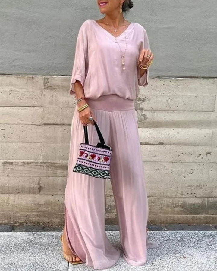 Roupa fluida feminina com cores vibrantes. Peça essencial para a moda verão, combinando elegância e conforto no dia a dia.
