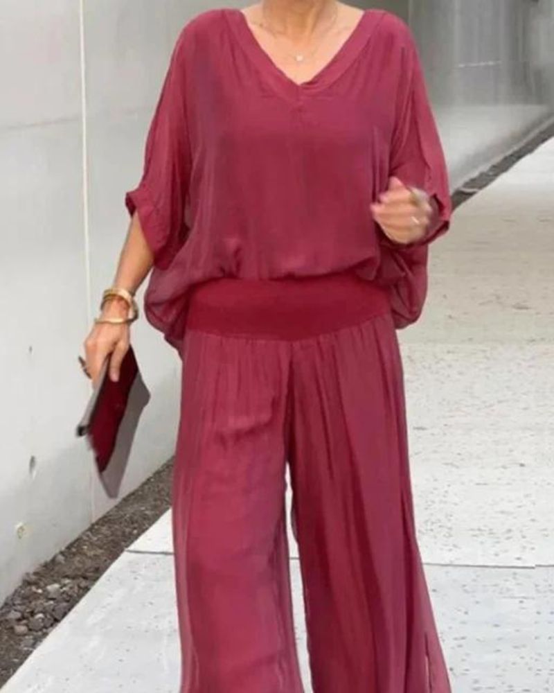 Jumpsuit feminino elegante e fluido, ideal para o conforto e estilo chic em qualquer ocasião do dia a dia. Versátil.