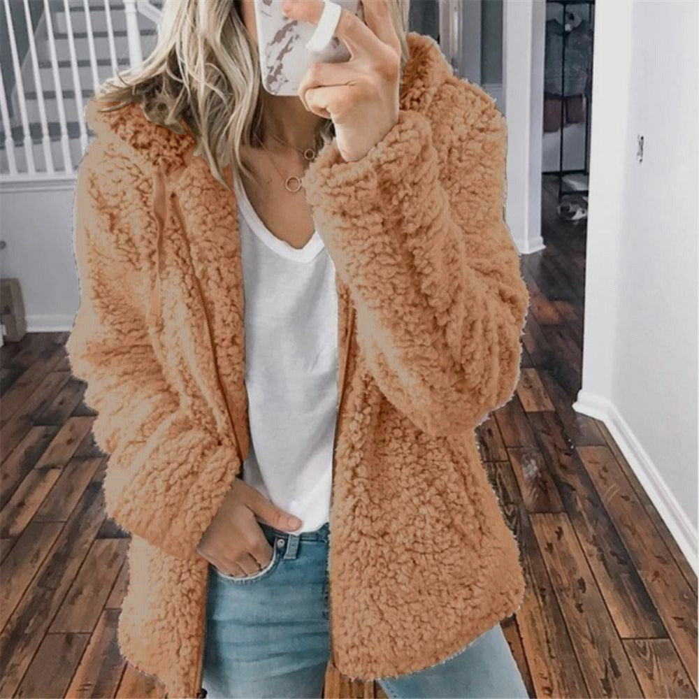 Roupa feminina de inverno: jaqueta com capuz, moderna e super quente. Perfeita para dias frios e estilo.