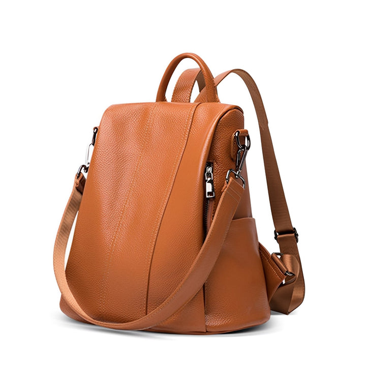 Mochila pequena feminina estilosa, perfeita para um look casual moderno. Acessório versátil para o dia a dia.