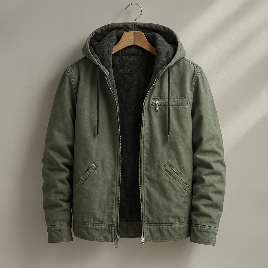 Agasalho masculino quente e aconchegante para inverno/outono, com bolsos. Versátil e confortável, perfeito para o dia a dia.