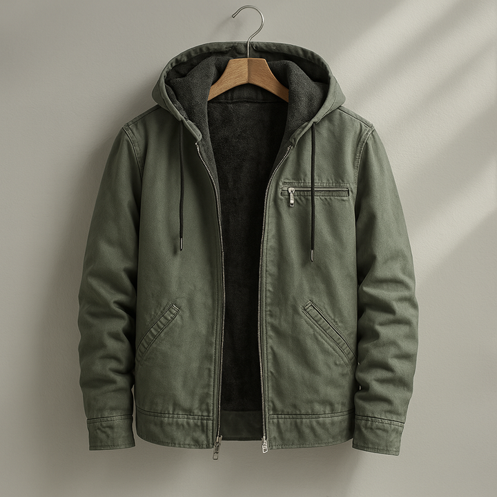 Agasalho masculino quente e aconchegante para inverno/outono, com bolsos. Versátil e confortável, perfeito para o dia a dia.