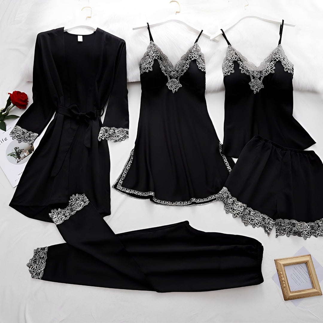 Presente para mulher: conjunto de pijama feminino, roupa de noite elegante e confortável, perfeito para o verão.