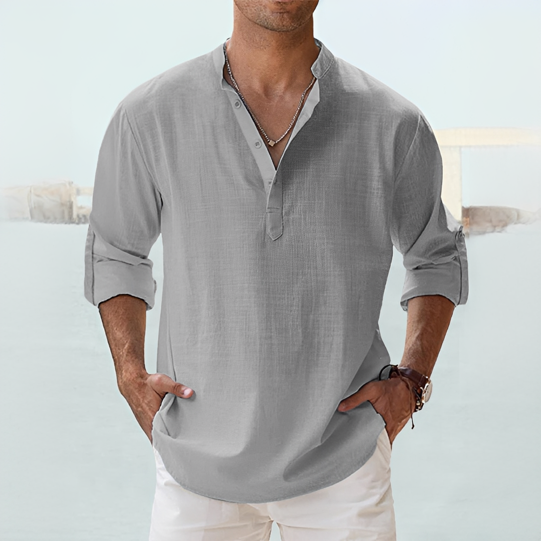 Camisa masculina Terense de verão, design moderno, tecido leve para máximo conforto e estilo casual.