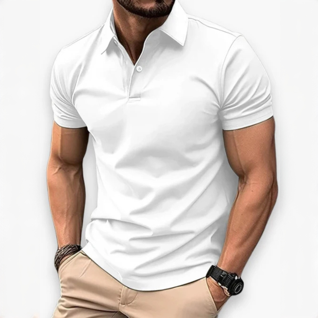 Camisa polo masculina para o verão, roupa casual que oferece frescor e elegância para o dia a dia.