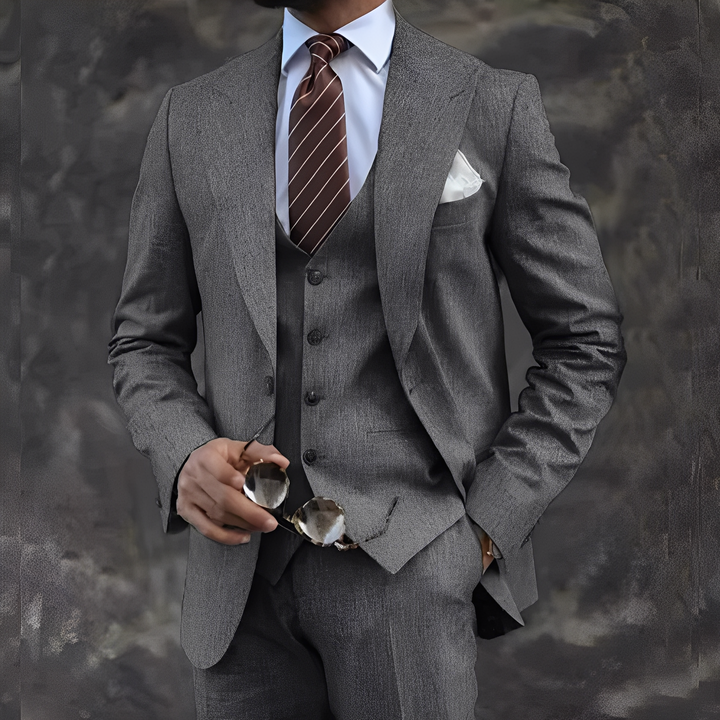 Conjunto social slim fit masculino, perfeito para um estilo executivo moderno e sofisticado.