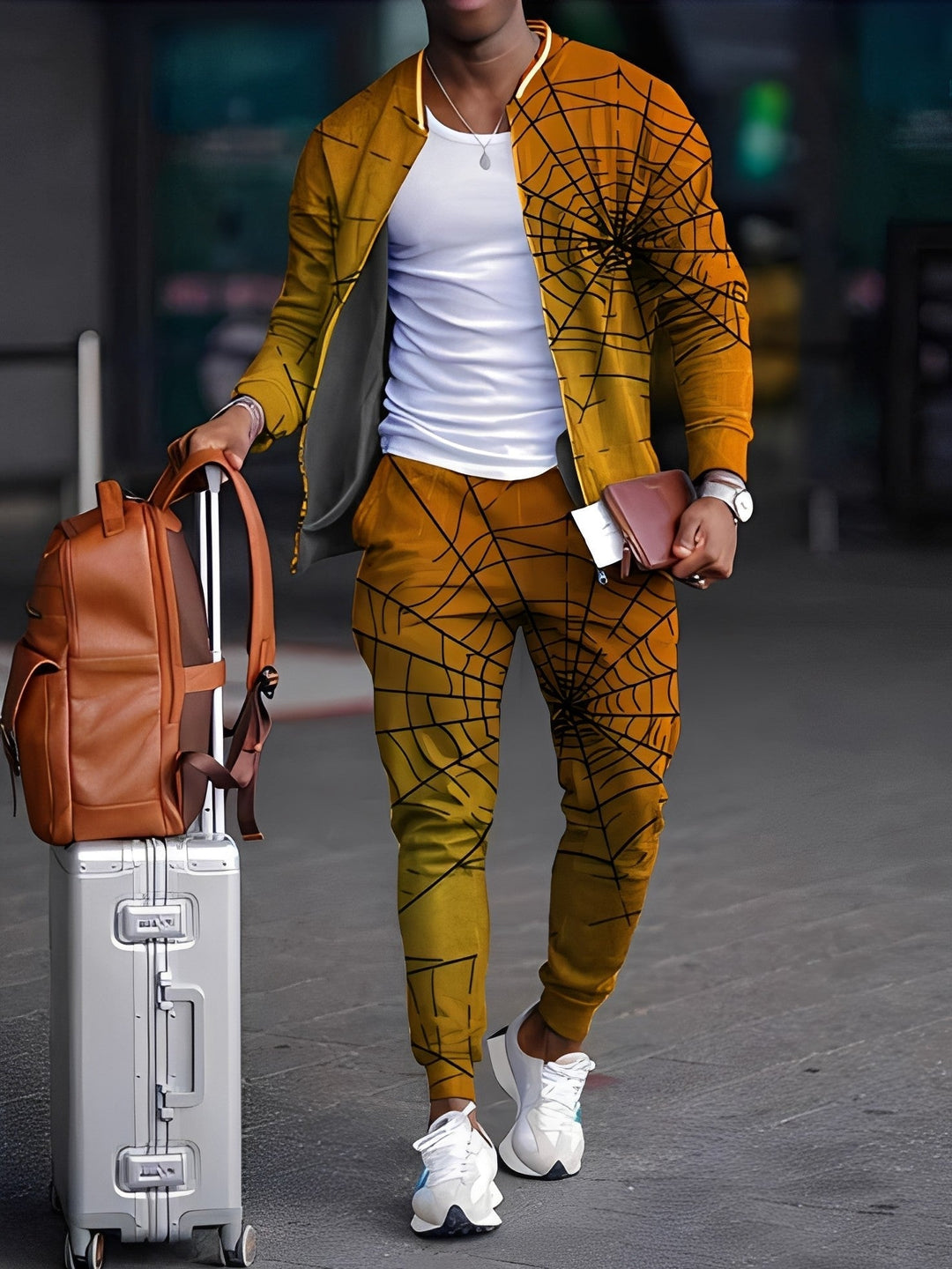 Conjunto de moletom masculino estiloso para conforto casual. Ideal para o dia a dia e primavera verão.