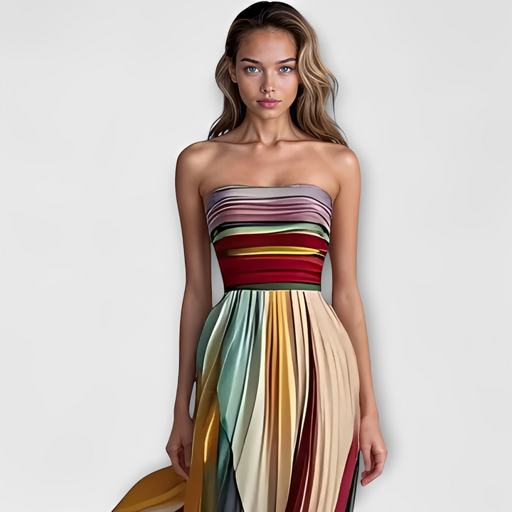 Vestido feminino vermelho elegante para festas e eventos. Estilo social casual de moda primavera/verão.