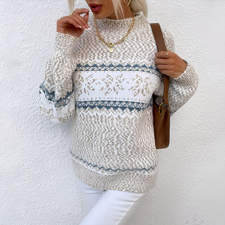 Pulôver feminino estiloso e confortável, ideal para o inverno. Suéter quente e elegante para qualquer ocasião.