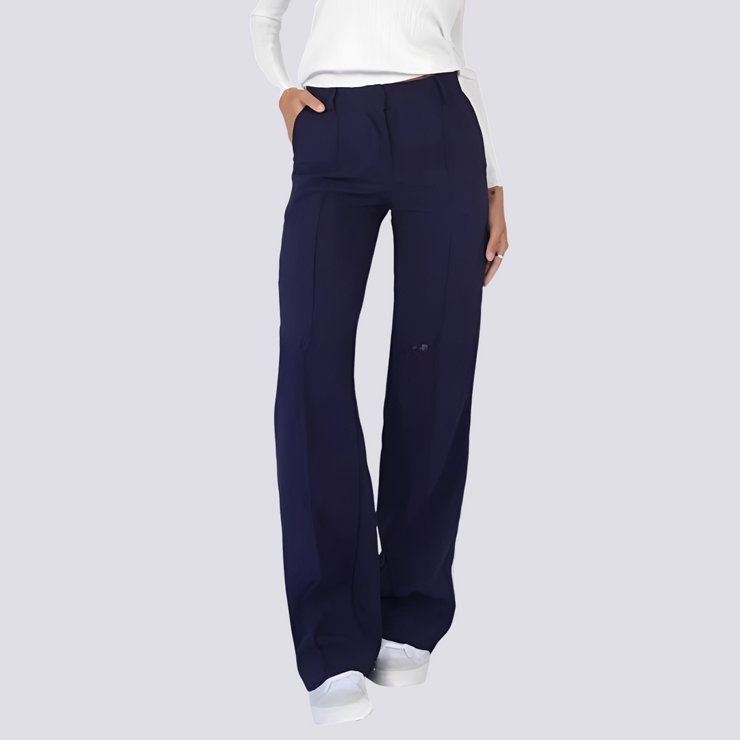 Calças de cintura alta femininas, ideais para o verão. Conforto e estilo casual chique para moda diária.