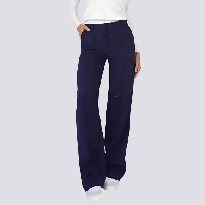 Calças de cintura alta femininas, ideais para o verão. Conforto e estilo casual chique para moda diária.