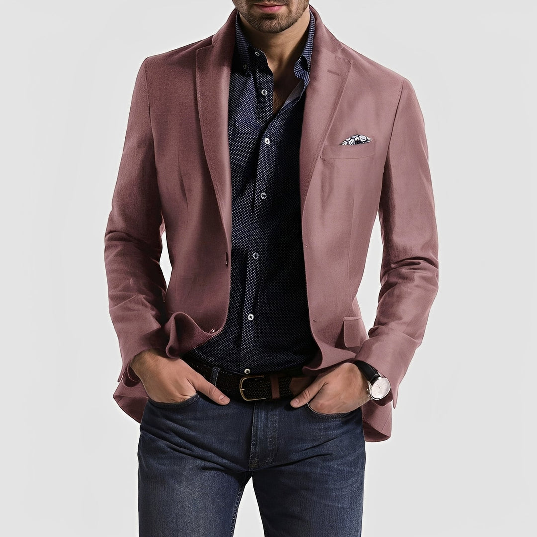 Moda masculina: blazer elegante e moderno com botões. Perfeito para estilo casual, formal e de negócios.
