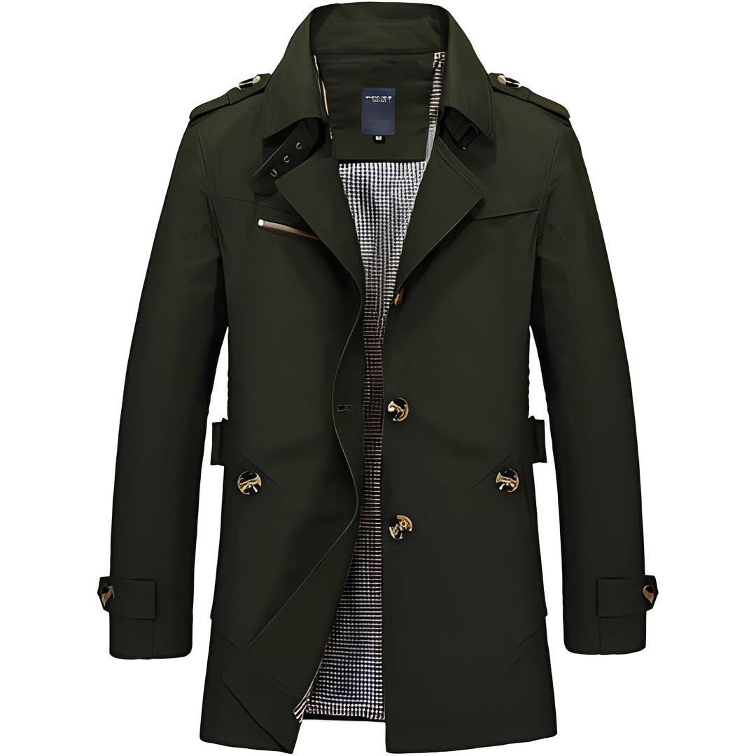 Sobretudo masculino elegante, um casaco de homem perfeito para a moda casual e de negócios.