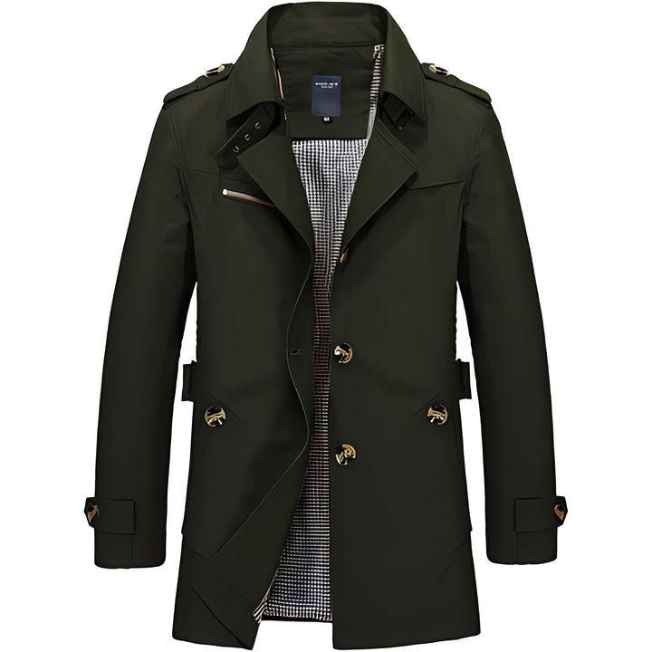 Sobretudo masculino elegante, um casaco de homem perfeito para a moda casual e de negócios.