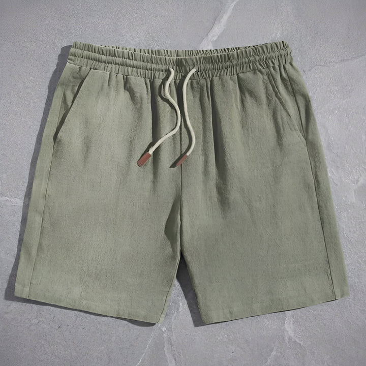 Shorts masculinos de praia para o verão, com design leve e cordão, confortáveis para dias quentes.