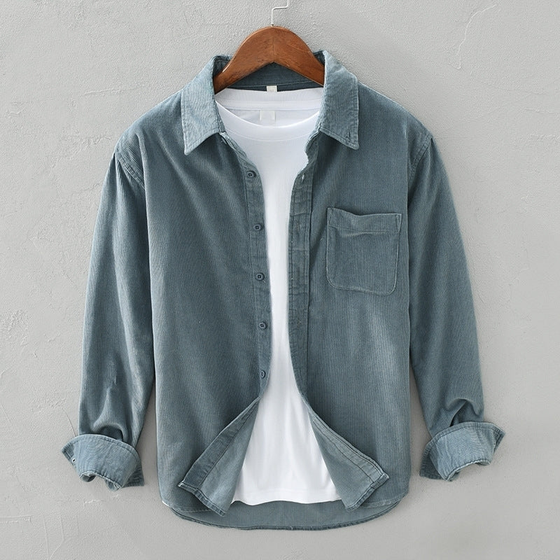 Camisa/sobrecamisa masculina casual de manga comprida. Estilo versátil para o dia a dia.