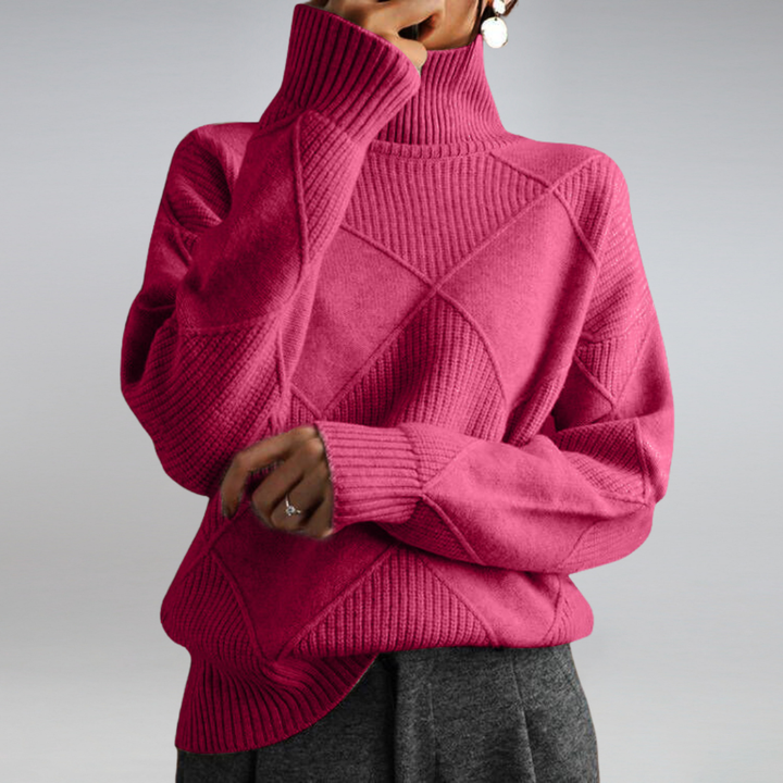 Suéter feminino de tricot com caimento perfeito, confortável e elegante. Ideal para looks de outono/inverno.