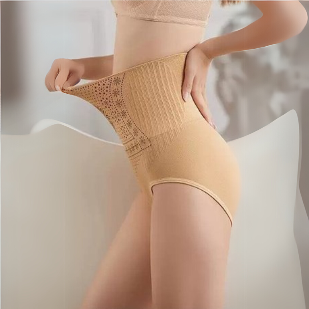 Calcinha modeladora feminina para uso diário. Cintura alta, sem costura, oferece compressão e define a silhueta.