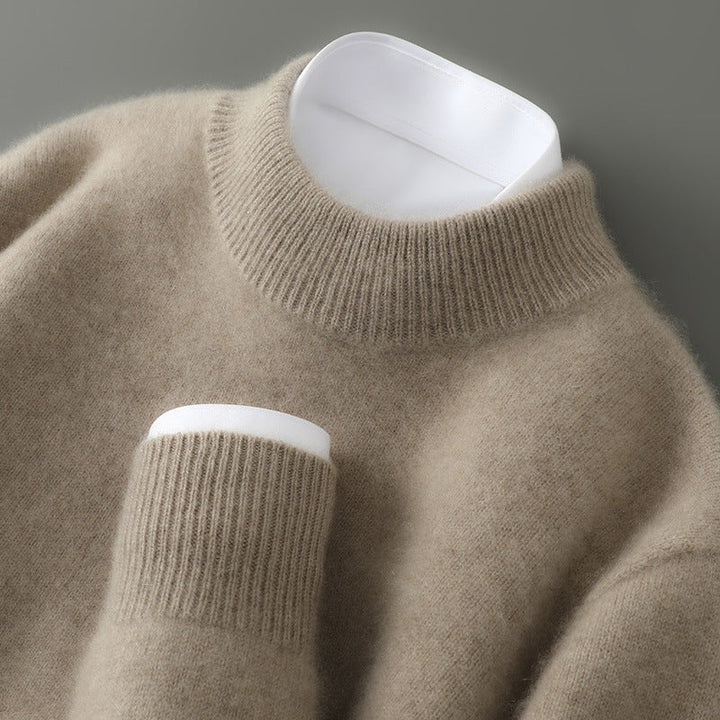 Pulôver masculino retrô de inverno, quente e confortável para moda casual.