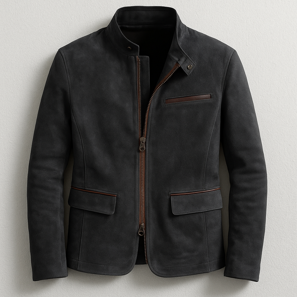 Jaqueta masculina moderna, combina conforto e estilo. Roupa masculina versátil e elegante para qualquer ocasião.