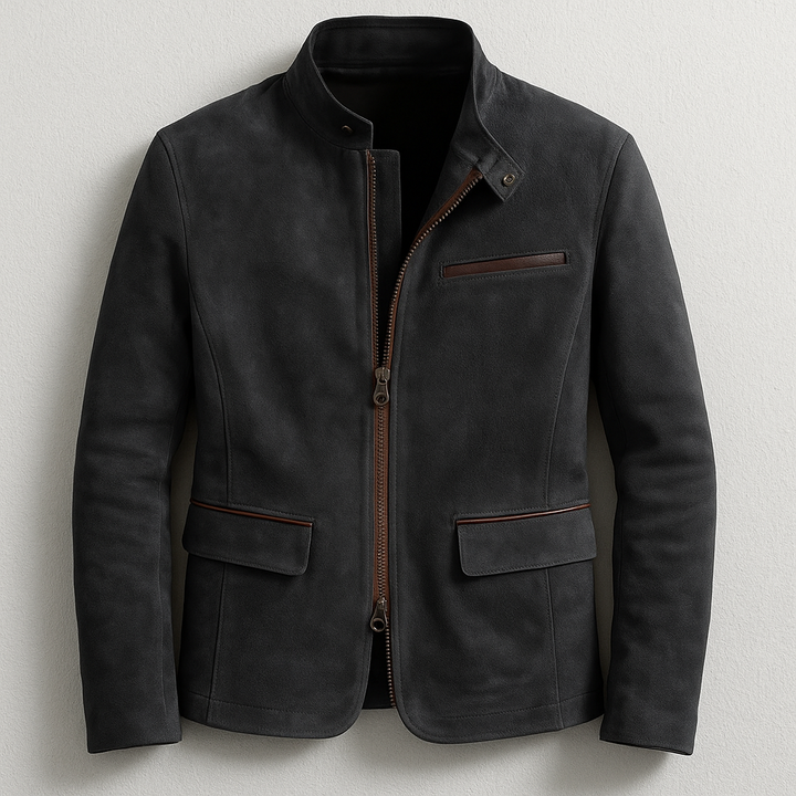 Jaqueta masculina moderna, combina conforto e estilo. Roupa masculina versátil e elegante para qualquer ocasião.