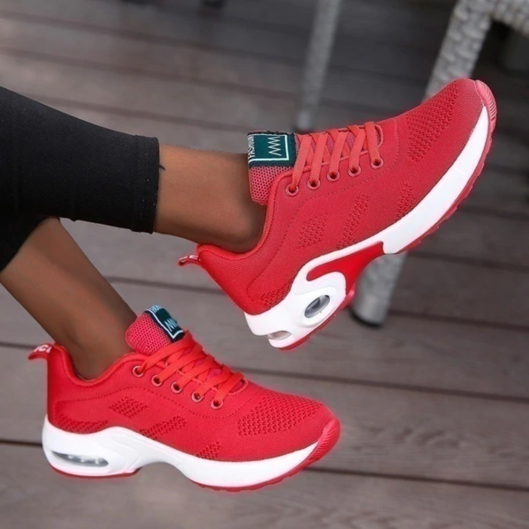 Sapatilha feminina casual e esportiva Lina, cores vibrantes, leve e confortável para o dia a dia.