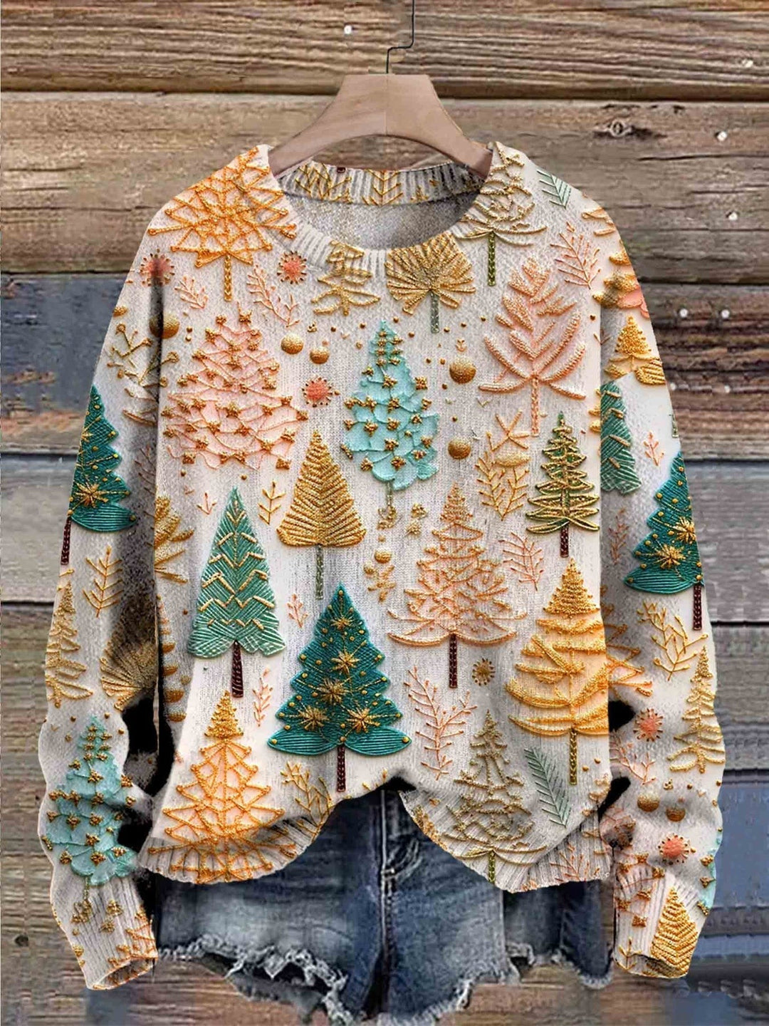 Agasalho feminino de tricot super confortável para o inverno. Ideal para feriados de natal e momentos aconchegantes.