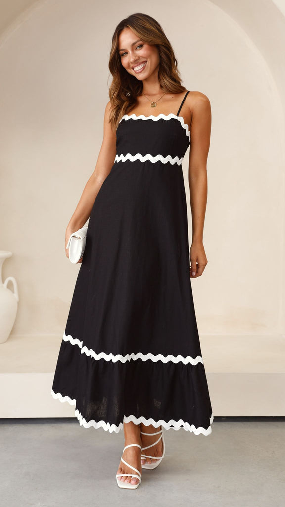 Estilo e conforto: Vestido longo feminino de alça para um verão inesquecível.