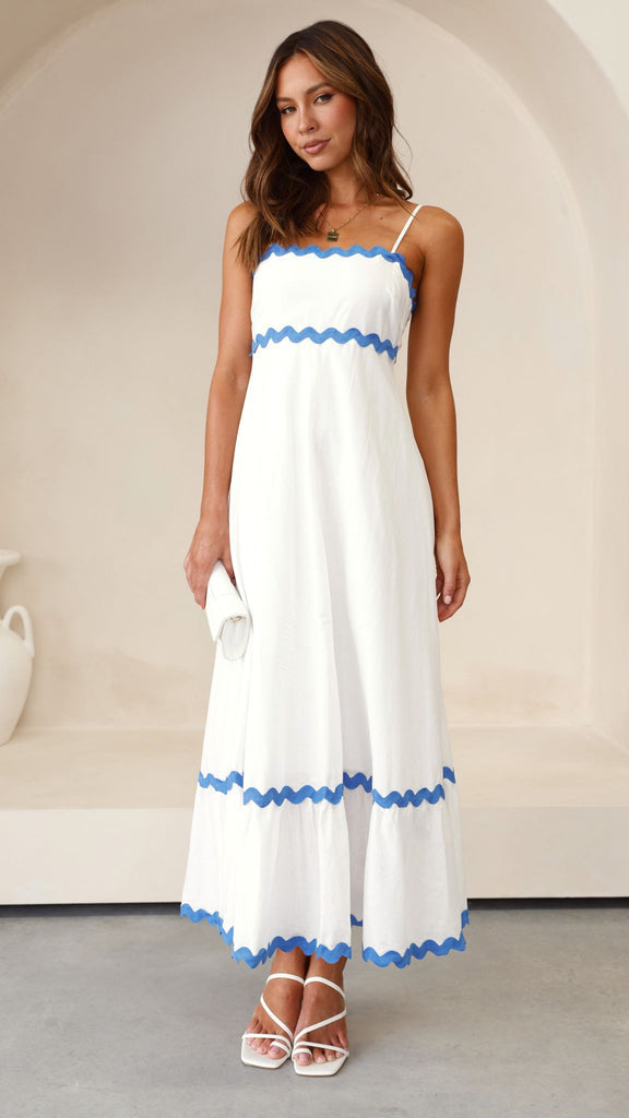 Vestido feminino longo de alça, ideal para férias e o calor do verão.