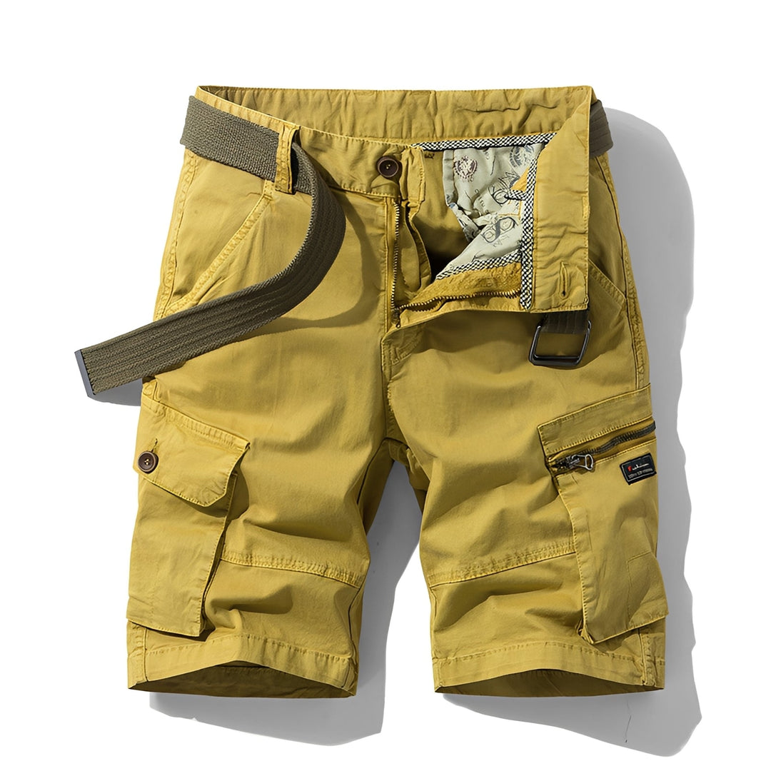 Shorts cargo masculinos soltos e confortáveis para verão, ideal para o dia a dia e lazer.