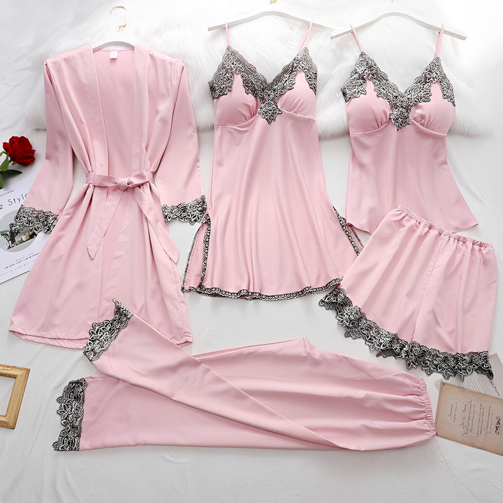 Pijama feminino elegante e confortável, conjunto de roupa de noite para mulher. Ideal para o verão e loungewear.