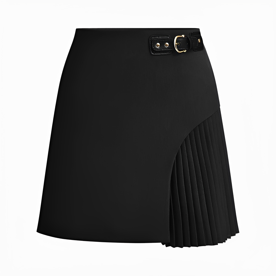 Saia feminina plissada, perfeita para um look moderno e confortável. Ideal para primavera e verão, estilo chique.