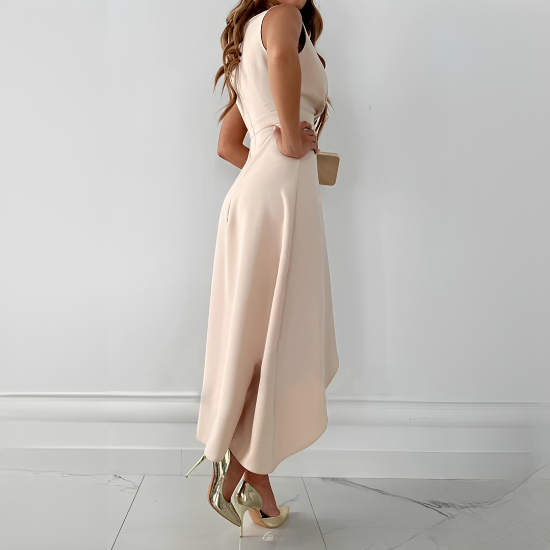 Vestido midi plissado feminino. Estilo elegante e versátil para verão, festas e ocasiões casuais, moda confortável.