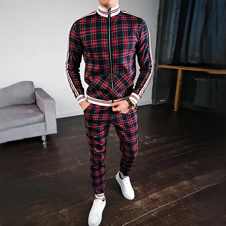 Conjunto masculino casual e confortável para outono/inverno. Roupa de duas peças moderna para o dia a dia.