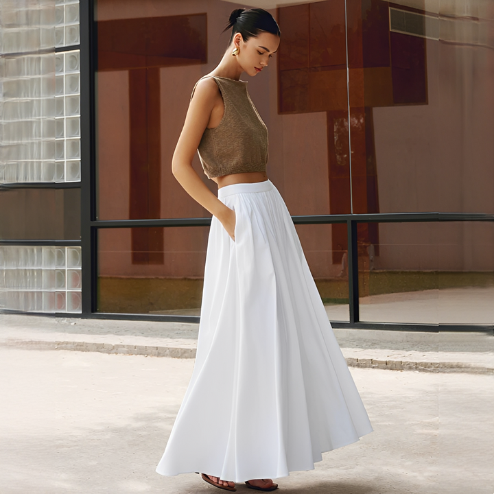 Saia Feminina leve e versátil, perfeita para o verão. Estilo casual e conforto para o dia a dia.