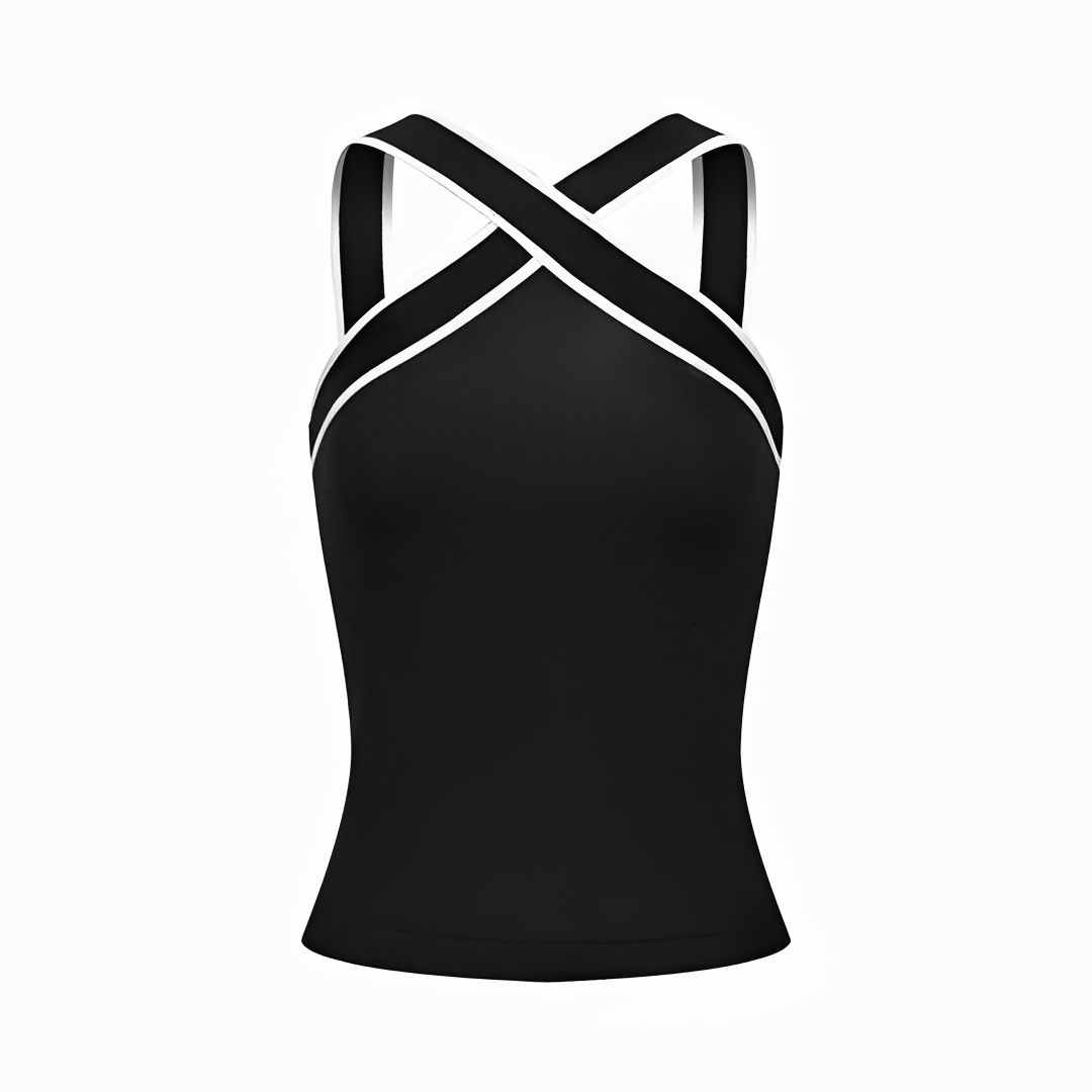 Top feminino versátil com decote V, ideal para o dia a dia. Estilo casual chic de verão.